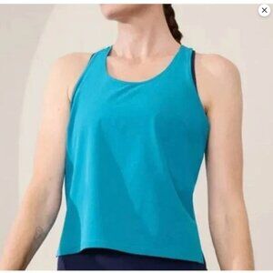 NWT Athleta Small Navigate Tank Camisole Navigate Turquoise Blue Razorback